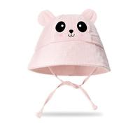 Zgehnao - Sombrero de pescador para bebé, sombrero de algodón para bebé, sombrero de cubo para guardería, sombrero de cubo para bebé, sombrero de cubo de bebé, color rosa claro