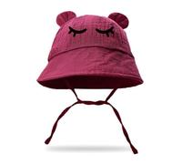 Zgehnao - Sombrero de pescador para bebé, sombrero de pescador tímido para bebé, sombrero de algodón para bebé, sombrero de cubo para guardería, sombrero de cubo de bebé, rojo vino