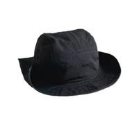 Zgehnao Sombrero de pescador, sombrero de pescador con cordón para niños, sombrero versátil para primavera, transpirable, secado rápido, casual, deportivo, Negro, 5-8