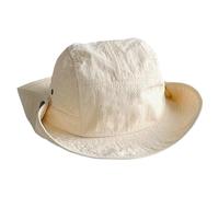 Zgehnao Sombrero de pescador, sombrero de pescador con cordón para niños, sombrero versátil para primavera, transpirable, secado rápido, casual, deportivo, beige, 5-8