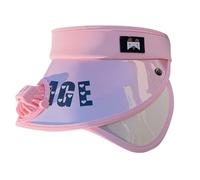 Zgehnao Sombrero de sol, sombrero de ventilador de velocidad ajustable para niña y niño, sombrero de protección solar para niños, sombrero de ventilador refrescante con alas extendidas, rosa, 5-6
