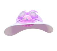 Zgehnao Sombrero de sol, sombrero de ventilador de velocidad ajustable para niña y niño, sombrero de sol de dibujos animados, sombrero de protección solar para niños, sombrero de ventilador