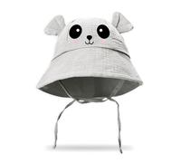 Zgehnao Sombrero para niños, sombrero de pescador para bebé, gorro de algodón para guardería, sombrero de cubo para la cabeza para bebé, gris, 5-8