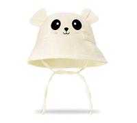 Zgehnao Sombrero para niños, sombrero de pescador para bebé, gorro de algodón para guardería, sombrero de cubo para la cabeza para bebé, beige, 5-8