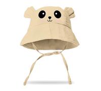 Zgehnao Sombrero para niños, sombrero de pescador para bebé, gorro de algodón para guardería, sombrero de cubo para la cabeza para bebé, Café claro, 5-8