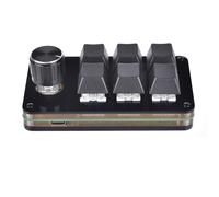 Zgehnao Teclado de programación de teclado macro, 6 teclas, 1 botón, teclado mecánico para intercambio en caliente, teclado para juegos