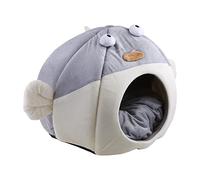 Zgehnao Tienda de campaña para mascotas, cama suave para perros pequeños y gatos, condominio autocalentable, lavable a máquina, cojín para perros de pez globo