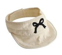 Zgehnao Tocado para adultos, sombrero de sol para bebés, niñas, de algodón, transpirable, para guardería, gorro de cubo para bebé y niña, beige, 5-6