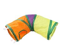 Zgehnao Tubo de túnel con mirillas para mascotas, juguete en forma de L para gatos, túneles que juegan escondite para ratones