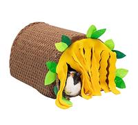 Zgehnao Túnel de animales pequeños con cortinas de 2 vías para jugar con tubo para hámster, jerbo, erizo, ardilla