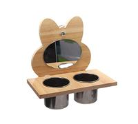 Zgehnao Vasos colgantes para pájaros de acero inoxidable para alimentos, cuencos de agua con grises africanos