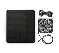 Zgehnao Ventilador solar de 10 W, panel solar con extractor solar para invernadero, cobertizo, pollo, casas de mascotas al aire libre