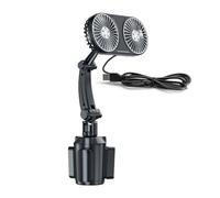 Zgehnao - Ventilador USB para coche que se mantiene cómodo durante el USB POwrful ventilador de refrigeración de coche compatible con 12 V/24 V de potencia de ajuste de velocidad del ventilador