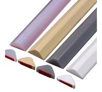 ZGFHNY Barrera de Agua para Ducha, Umbral de Ducha Plegable Autoadhesivo Barrera de Ducha Tira de Silicona para Ducha para Lavabo Puerta De BañO Cocina(Beige,2M/79inch)