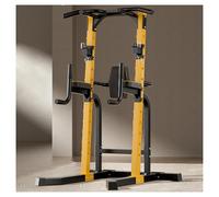ZGFHNY Power Tower, Estación de Inmersión, Soporte para Barra, Press de banca, Altura Ajustable, Equipo de Entrenamiento de Fuerza Multifuncional para el Gimnasio en casa(Yellow Black)