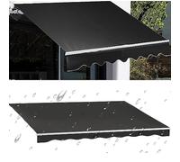 ZGFOZJGC Toldo Manual/eléctrico para Patio, Tela De Poliéster para Exteriores, Impermeable, 280 G/m², Toldo De Velas De Poliéster para Restaurantes, Tiendas, Mercado De Puertas, Sin Marco(Size:3x2.5m