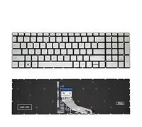ZGGOZDH Teclado retroiluminado para HP Pavilion 15-DA CX DB DX DR 250 G7 255 256 CN CS CR CW 17-by 17-CA(US Silver Backlit)