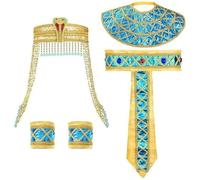 Zghhc 4 Unids/Set De Accesorios De Disfraz Egipcio para Mujer, Diadema De Princesa Egipcia, Tocado De Serpiente, Cinturón Egipcio, Accesorios De Pulseras