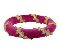 Zghhc Diadema Circular De Terciopelo con Ribete Dorado, Diadema Medieval Renacentista Bourrelet para Fiesta Temática De Cosplay.