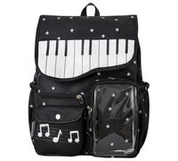 Zghhc Mochila Ita para Hombre Y Mujer con Teclas De Piano Y Notas Musicales. Mochila para Convención De Anime. Mochila Kawaii para Uso Diario Informal.