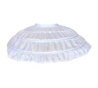 Zghhc Niños Niñas Aros Enagua Blanca Vestido de Novia Enagua Cintura elástica cordón una línea Falda Volantes