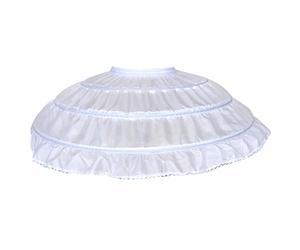 Zghhc Niños Niñas Aros Enagua Blanca Vestido de Novia Enagua Cintura elástica cordón una línea Falda Volantes