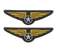 Zghhc Parche Bordado De Alas, 2 Uds., Insignia De Chaqueta Voladora, Apliques, Insignia Bordada, Parche De Gancho para Chaquetas, Mochilas
