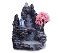 Zghhc Quemador De Incienso, Decoración De Cascada De Río Y Montañas para Fragancia Casera, Chimenea, Reflujo De Aroma, Fuente De Humo, Soporte De Incensario Zen, 1 Ud.