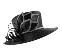 Zghhc Sombrero Derby De Satén De Ancha, Elegante Tocado para Hora del Té De Tarde para Mujeres, Accesorio para Bodas, Fiestas Y Vacaciones.
