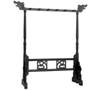 Zghhc Soporte para Pinceles De Wengué De 12 Pines, Colgador para Pinceles De Caligrafía China, Soporte para Pinceles Sumi para Tallar Caligrafía, Estante con Soporte para Caligrafía China