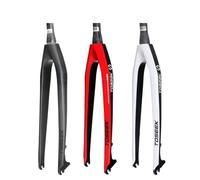 ZGHNASHUN Horquilla MTB Horquilla Delantera de Fibra Carbono for Bicicleta montaña, 26er, 27,5er, 29er, cónica, 1-1/8-1-1/2, Horquilla Dura for, Piezas for(Black 27.5er)