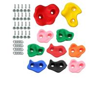 ZGHQHCDRH 10 Piezas de Juego Pared Madera for Patio Juegos, Agarre for Manos y pies, al Aire Libre for Soporte Marco(Colorful 10pcs with Screw)