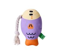 ZGHQHCDRH 2 Piezas de Juguetes for Perros Que Hacen Sonido, pez de Cabeza Gorda simulado rechinando y limpiando los Dientes(Purple Fish)