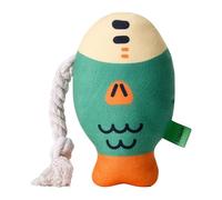 ZGHQHCDRH 2 Piezas de Juguetes for Perros Que Hacen Sonido, pez de Cabeza Gorda simulado rechinando y limpiando los Dientes(Green Fish)