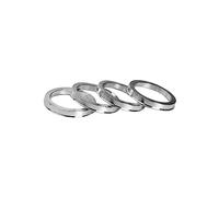 ZGHQHCDRH 4 Anillos céntricos de Aluminio for buje Coche, Espaciador Central diámetro Exterior 56,1 mm, 57, 63, a ID 54, 64, for universales(57.1mm to 54.1mm)