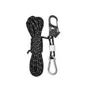 ZGHQHCDRH 4 Piezas de ajustadores de Cuerda de Viento sin Nudos autoblocantes for toldo de Tienda de campaña, tensores de Cuerda Sueltos con un Solo presionar for Acampar al Aire Libre(Black,S)