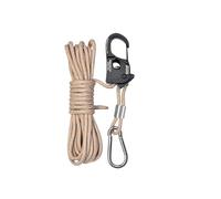 ZGHQHCDRH 4 Piezas de ajustadores de Cuerda de Viento sin Nudos autoblocantes for toldo de Tienda de campaña, tensores de Cuerda Sueltos con un Solo presionar for Acampar al Aire Libre(Khaki,M)