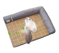 ZGHQHCDRH Almohadilla refrescante para Mascotas, Almohadilla refrescante for Gatos | Lavable for Mascotas, tapete extraíble for, Almohadilla for(Four Grey Corners S)