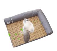 ZGHQHCDRH Almohadilla refrescante para Mascotas, Almohadilla refrescante for Gatos | Lavable for Mascotas, tapete extraíble for, Almohadilla for(Four Corners Grey l)