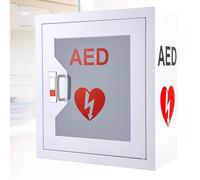 ZGHQHCDRH Armario para DEA, Armario de Almacenamiento Pared for DEA con Sistema Alarma e iluminación, Caja for desfibrilación cardíaca y botiquín Primeros Auxilios