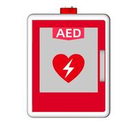 ZGHQHCDRH Armario para DEA, Caja de Alarma desfibrilación cardíaca Pared, Control Doble Interruptor, posición partición Ajustable, botiquín Primeros Auxilios(Red)