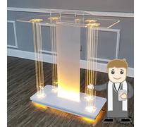 ZGHQHCDRH Atril, Podio de púlpito Iglesia for Profesor orador, podio Atril Escritorio pie clásico, acrílico for Bodas en la Oficina del Aula