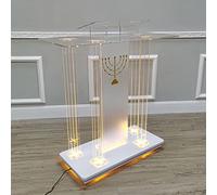 ZGHQHCDRH Atril, Púlpitos for Iglesias, Podio Acrílico LED, Puesto De Anfitriona, Rodante, Pulpitos for Acrilico, for Aula