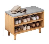 ZGHQHCDRH Banco Estrecho for Guardar Zapatos con Asiento, pequeño Zapatero Organizador for Entrada, Zapatero de 42 cm/60 cm for Espacios pequeños(A,60CM)