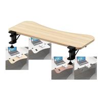 ZGHQHCDRH Bandeja de Madera for Teclado 4 Colores, ergonómica, Extensible for Escritorio, reposabrazos, Plegable a 90°, con Abrazadera, for apoyar el Codo y Brazo(Walnut,52 * 25cm(20.5x10Inch))