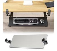 ZGHQHCDRH Bandeja Deslizante for Teclado bajo Escritorio de 52/65/75 x 25 cm con rieles deslizantes(Blanc,52 * 25 cm(21 * 10 Inch))