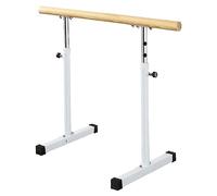 ZGHQHCDRH Barra de Ballet, Barra de Ballet Independiente portátil for niños y Adultos Baile Ajustable Simple o Doble Madera for Entrenamientos Activos Estiramiento en casa Estudio(White,1.5m)