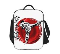 ZGHQHCDRH Bolsa de Almuerzo aislada de Karate Shotokan Personalizada para Picnic al Aire Libre Nevera térmica Nevera térmica Mujeres Niños