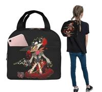 ZGHQHCDRH Bolsa de Almuerzo aislada Helluva Boss para Mujeres y niños Cajas de Comida portátiles Lonchera térmica Tote