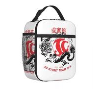 ZGHQHCDRH Bolsa de Almuerzo aislada Jackie Chan 1976 Jackie's Stunt Team Obscura Contenedor de Comida Reutilizable Nevera térmica Bento Box para el Trabajo